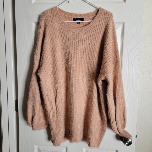 Slater Blush Pink Fuzzy Sweater Dress - Picture 4 of 7